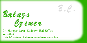 balazs czimer business card